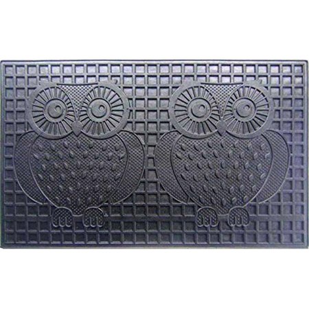 GEO CRAFTS Geo Crafts G331 RUBBER 2 OWLS 18 x 30 in. Rubber Mat with Two Owls G331 RUBBER 2 OWLS